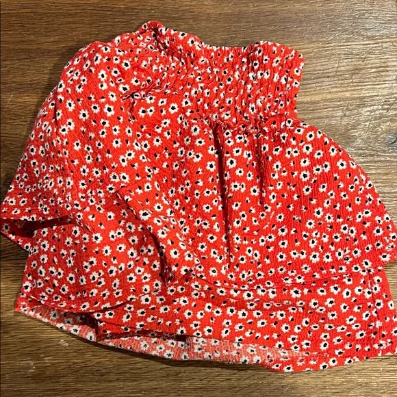 Zara Red Floral Kids Skort - Picture 4 of 4